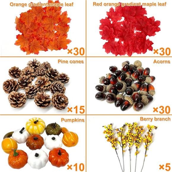 120Pcs Fall Thanksgiving Artificial Pumpkins Home Fall Decorations - Picture 6 of 6
